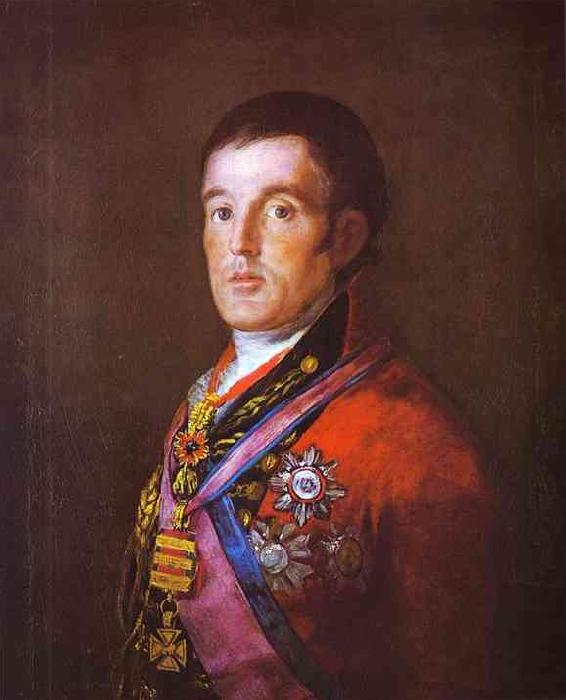 Francisco Jose de Goya Portrait of the Duke of Wellington. oil painting image